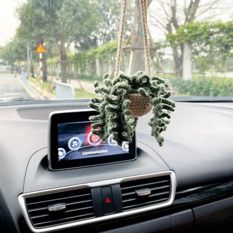 crochet suspendu créatif pour décoration de voiture plante en pot - vue 21 sur 34