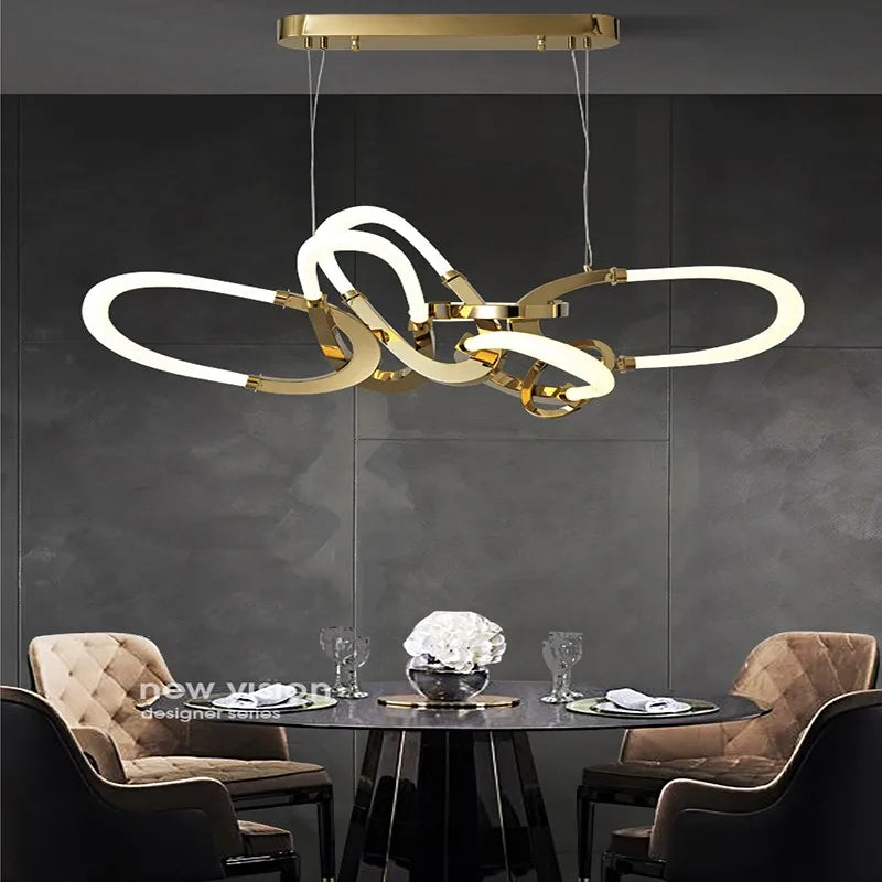 lustre en acier inoxydable galvanisé design irrégulier