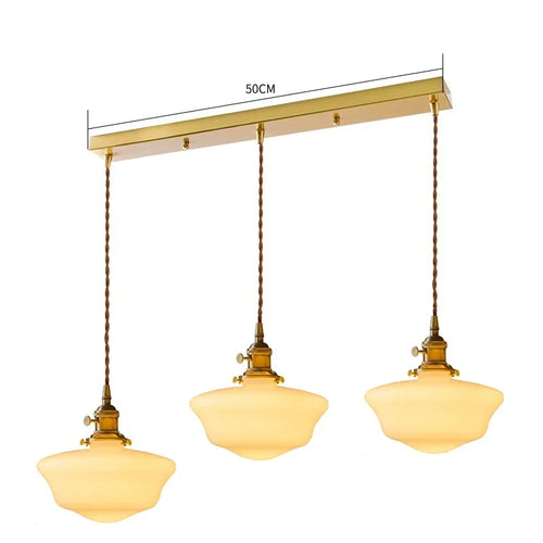 iwhd suspension led en verre et cuivre style nordique moderne - vue 15 sur 28