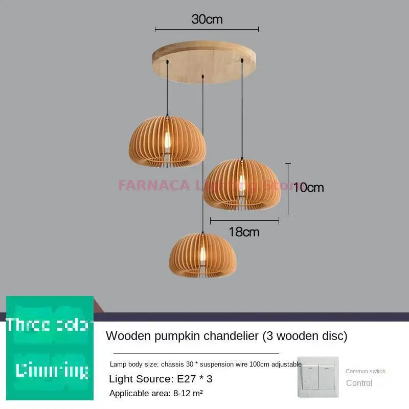 lustre nordique design wabi-sabi en bois vintage pour décoration moderne