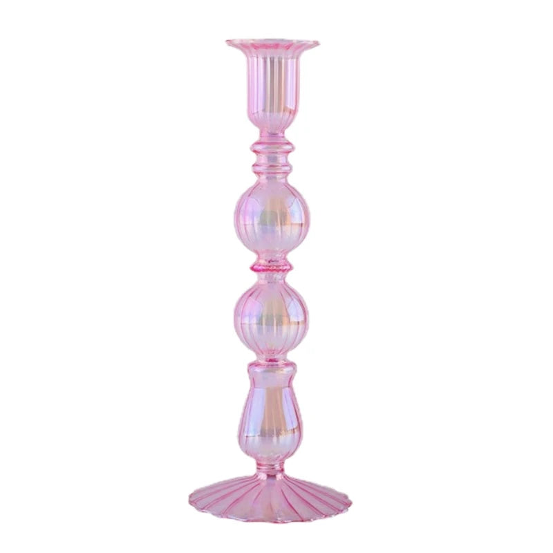 bougeoirs rétro coniques en verre pour décoration élégante - vue 32 sur 32