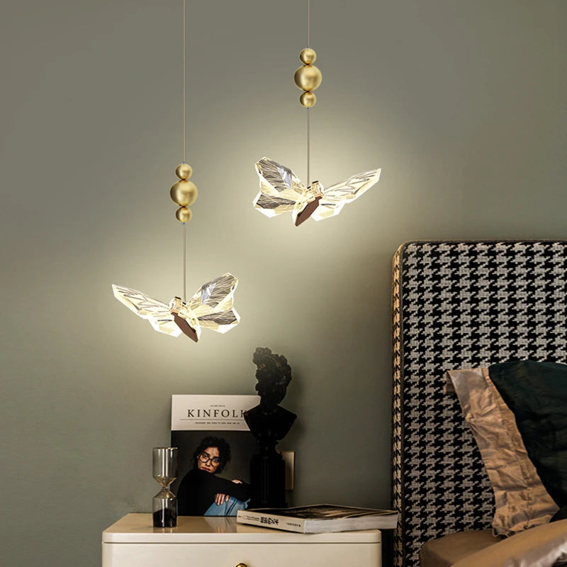 applique murale led papillon éclairage intérieur décoration moderne - vue 6 sur 9