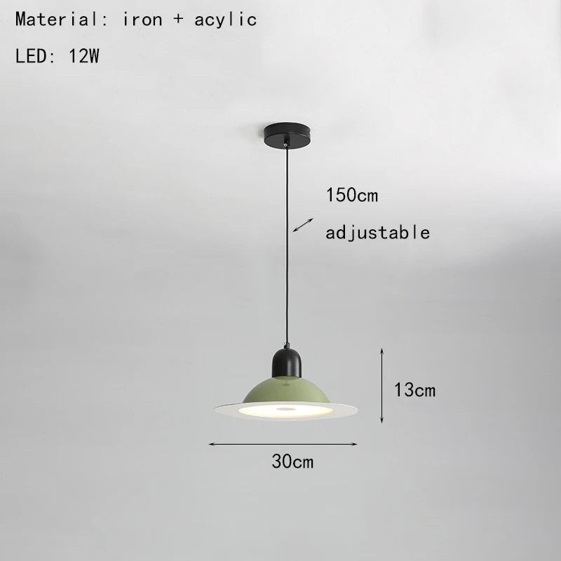 suspension led métal fil réglable lampe suspension - vue 12 sur 17