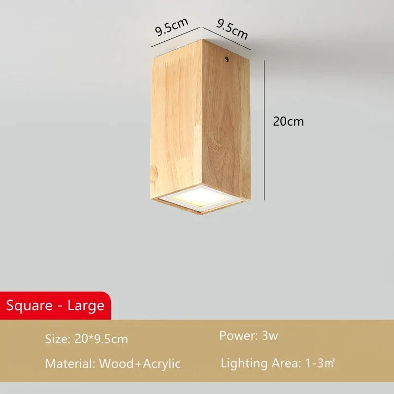 plafonnier led moderne en bois pour décoration intérieure - vue 10 sur 12