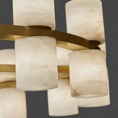 suspension postmoderne en cuivre et marbre design minimaliste - vue 6 sur 12