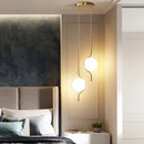 lampe suspendue verre blanc art déco câble