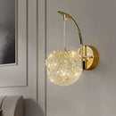 applique murale nordique design en boule de cristal décorative