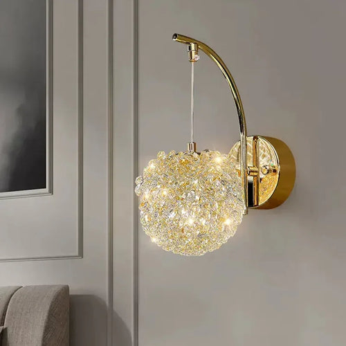 applique murale nordique design en boule de cristal décorative - vue 3 sur 8