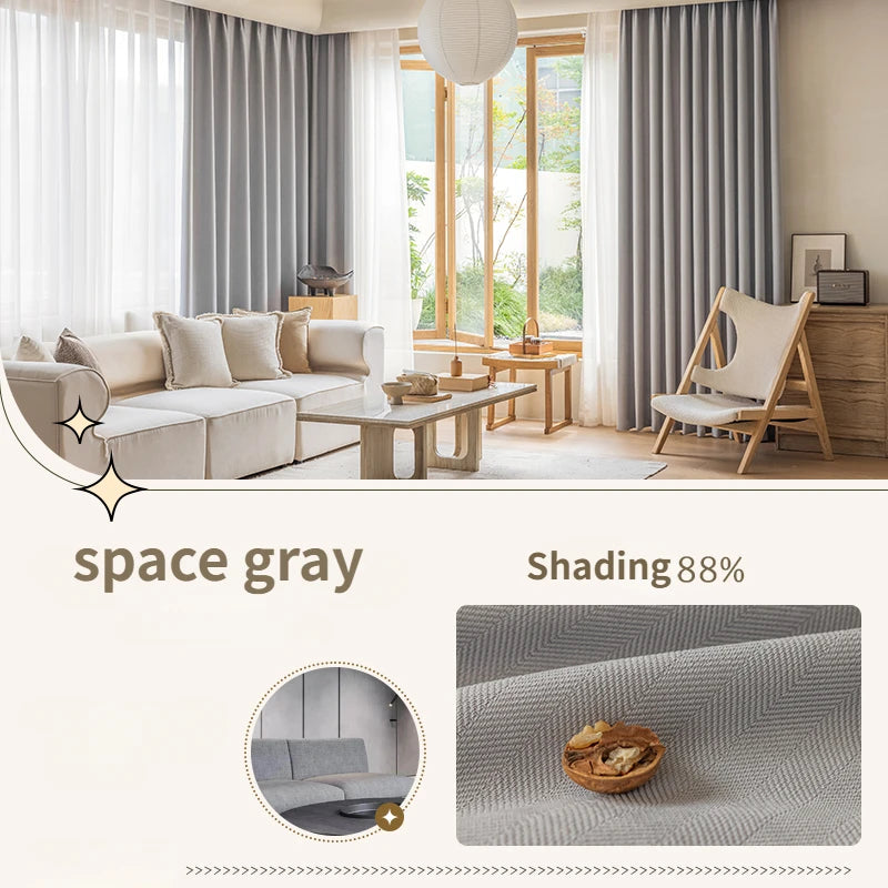 Rideau occultant uni style moderne pour salon chambre - vue 13 sur 23