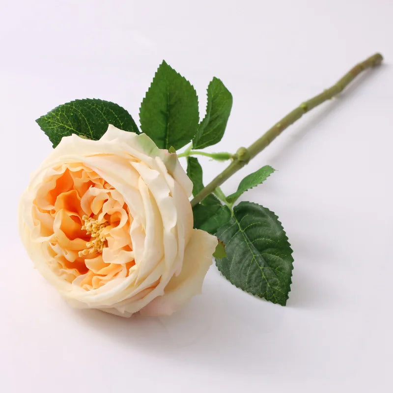 rose de thé artificielle en latex pour décoration et événements - vue 10 sur 11