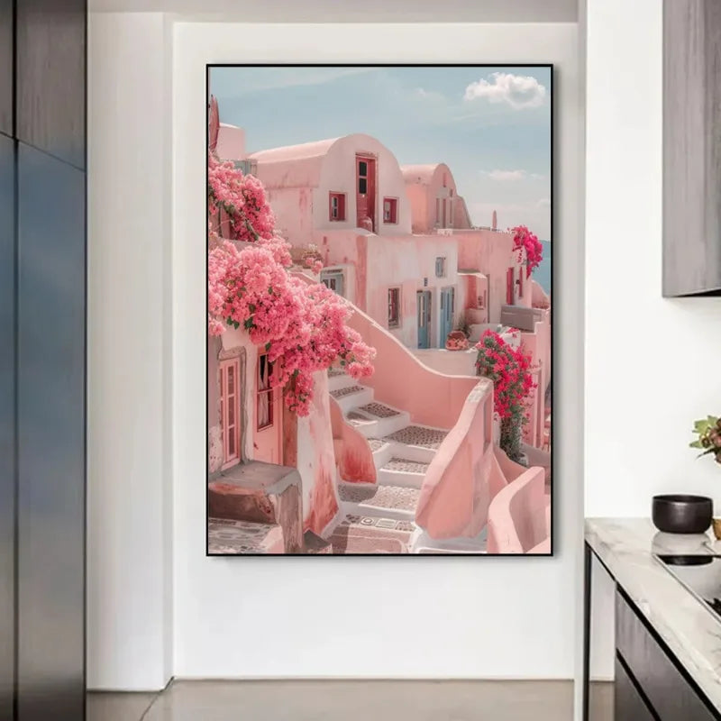 affiches modernes de paysage de voyage en grèce santorin