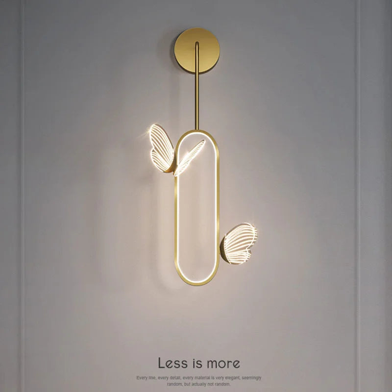 applique murale led papillon design nordique pour décoration intérieure - vue 5 sur 8