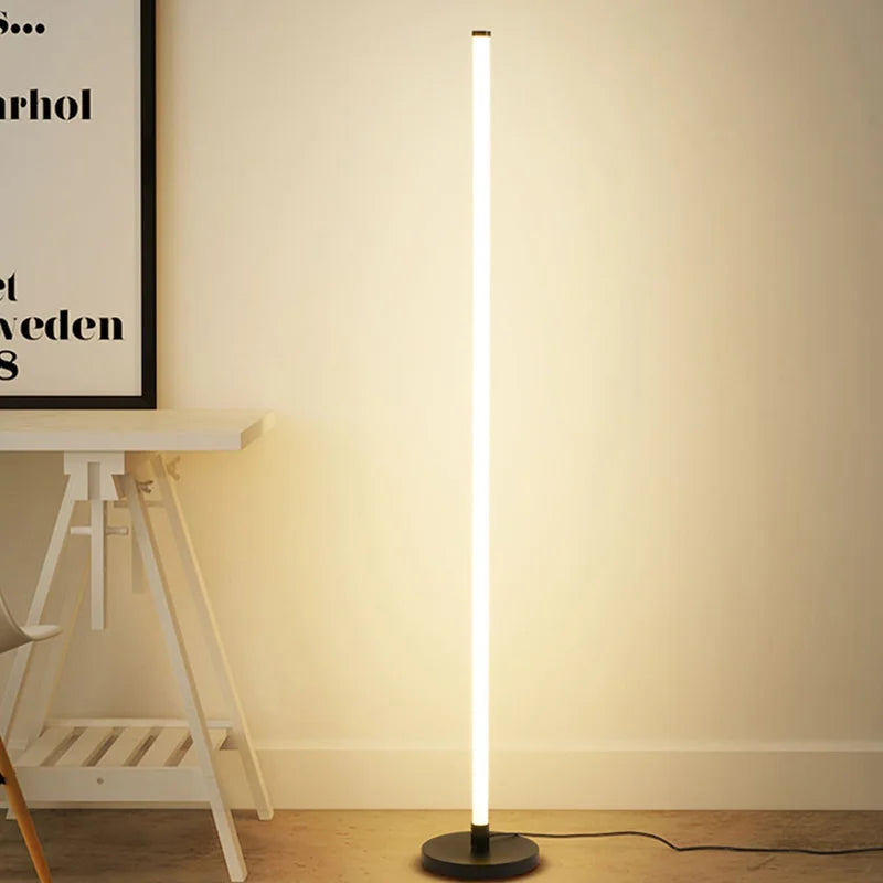Lampadaire LED moderne longue bande lumineuse chambre salon Luminaire étude éclairage Vertical chambres de chevet décor luminaires Lustre
