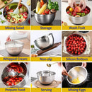 Set 6 bols inox gigognes avec couvercles antidérapants