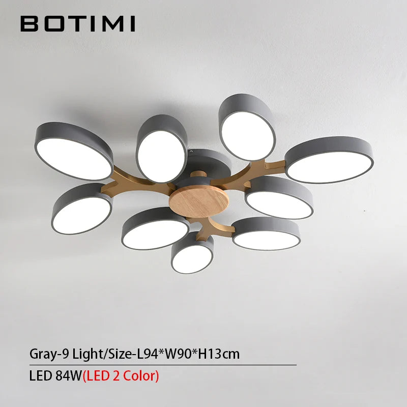 plafonnier LED gris en forme d'arbre - vue 20 sur 32