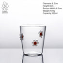 Verre strie resistant chaleur gobelet jus eau vin