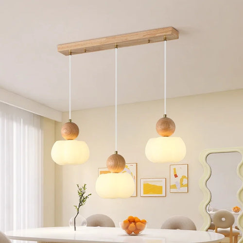 suspension nordique en bois massif pour décoration intérieure - vue 2 sur 10