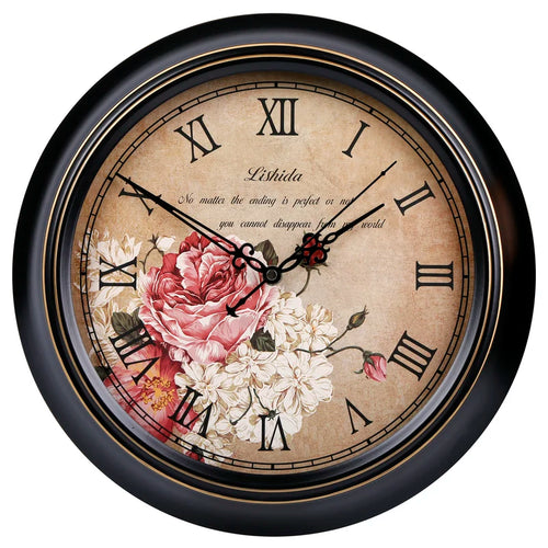 horloge murale vintage silencieuse design classique en métal - vue 22 sur 26
