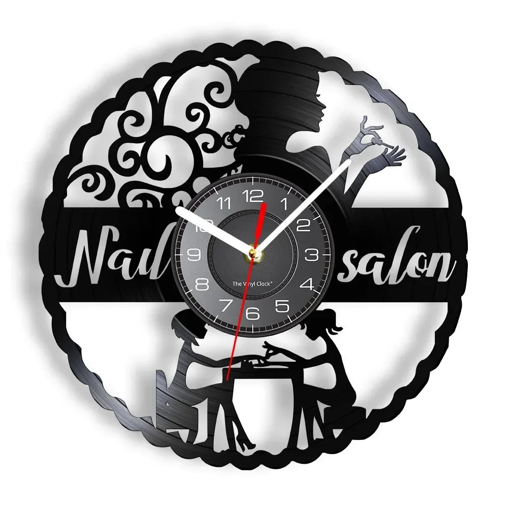 horloge murale vinyle pour salon de manucure et beauté - vue 16 sur 31
