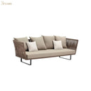 banc de jardin canapé d'angle en rotin pour extérieur