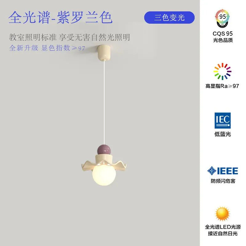 suspension fleur en éclairage nordique pour enfants et décorations - vue 11 sur 16