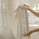 Voilage rideau style japonais rayé pour salon chambre