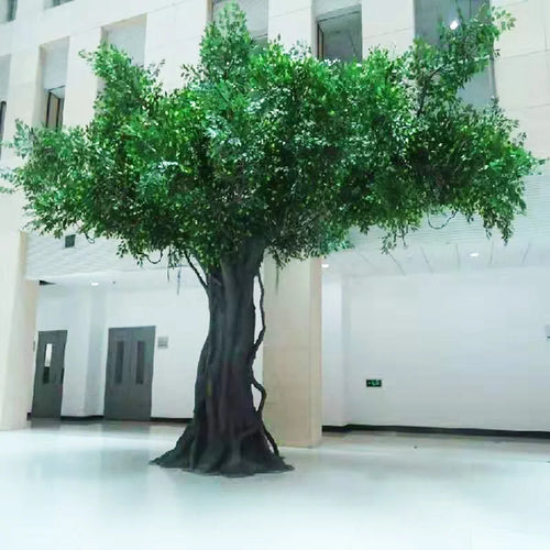 arbre artificiel banyan décoratif pour intérieur et hôtel - vue 3 sur 14