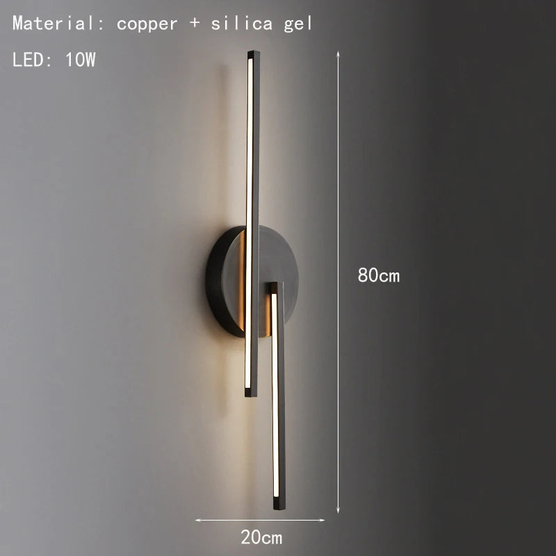 laiton led applique murale minimaliste pour restaurant - vue 8 sur 10