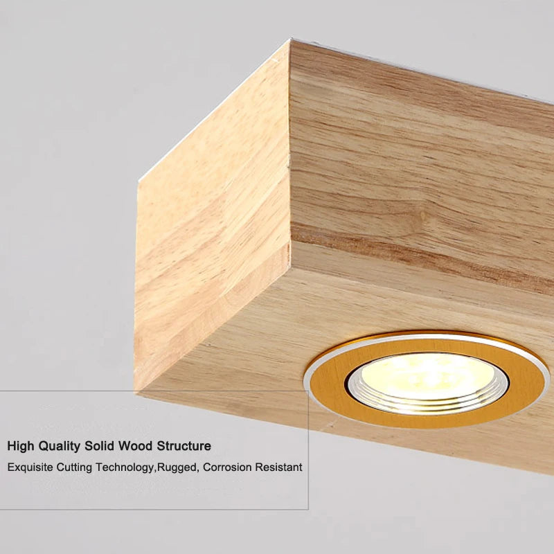 Suspension en bois au design moderne LED - vue 9 sur 8