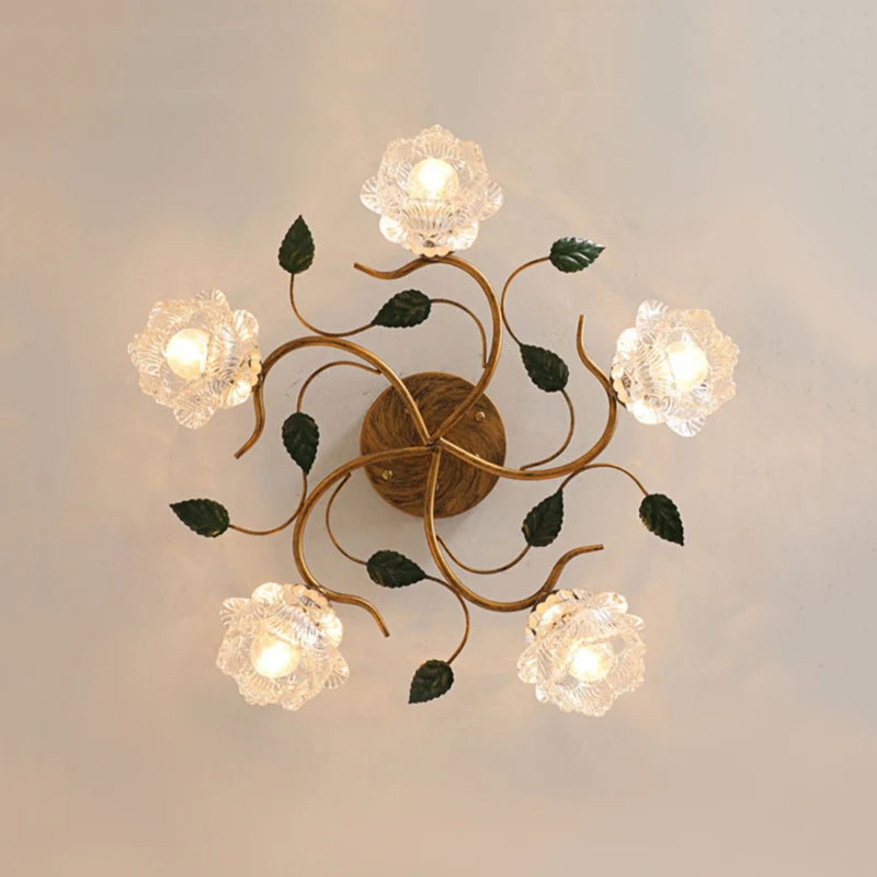 plafonnier décoration led à fleur intérieur - vue 4 sur 6
