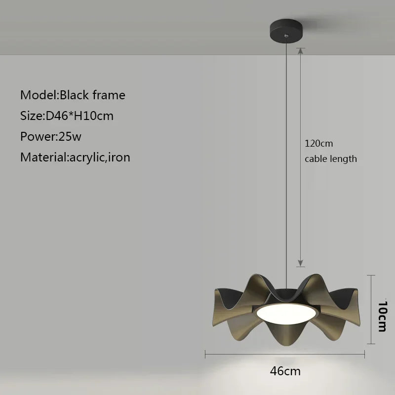 suspension à led moderne pour décoration intérieure nordique rétro