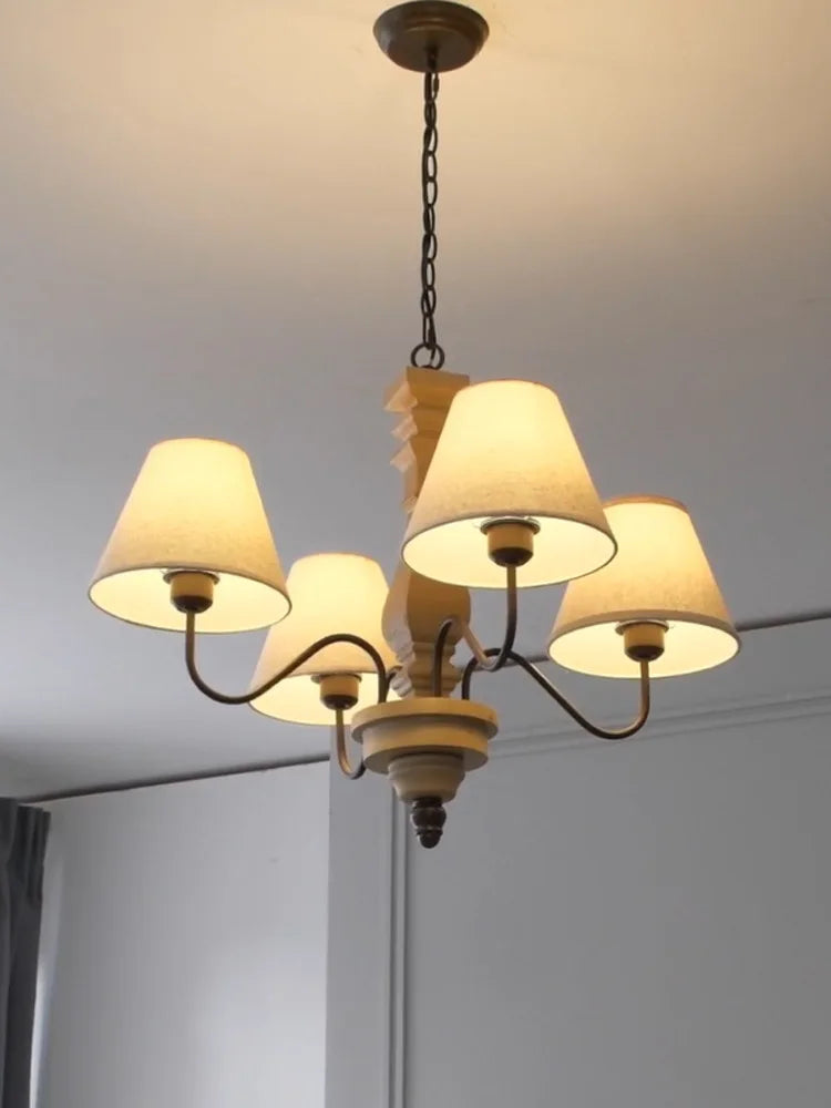 lustre rétro en bois pour un éclairage vintage élégant - vue 3 sur 7