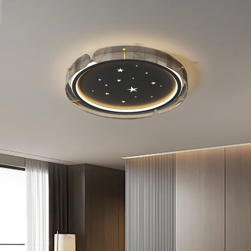 plafonnier led minimaliste avec ciel étoilé et design haut de gamme - vue 4 sur 7