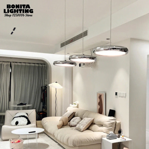 suspension à led minimaliste moderne design luxe ronde avec gradation - vue 7 sur 14