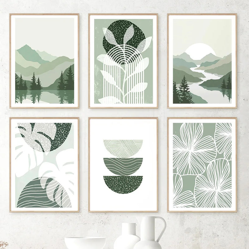 affiches géométriques art mural pour décoration moderne