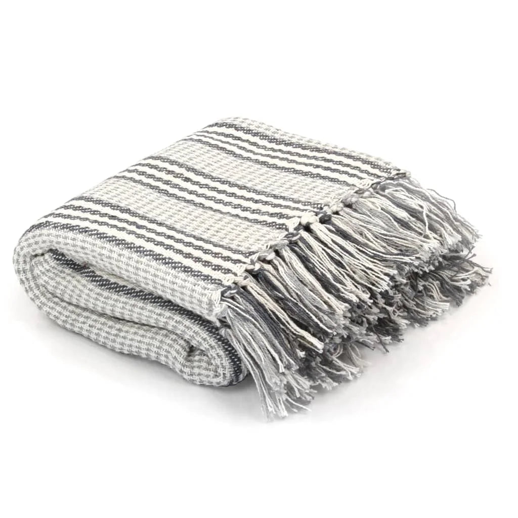 Plaid coton chevrons doux confortable pour salon chambre - vue 12 sur 17