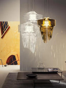 lustre design italien créatif modèle villa art acrylique