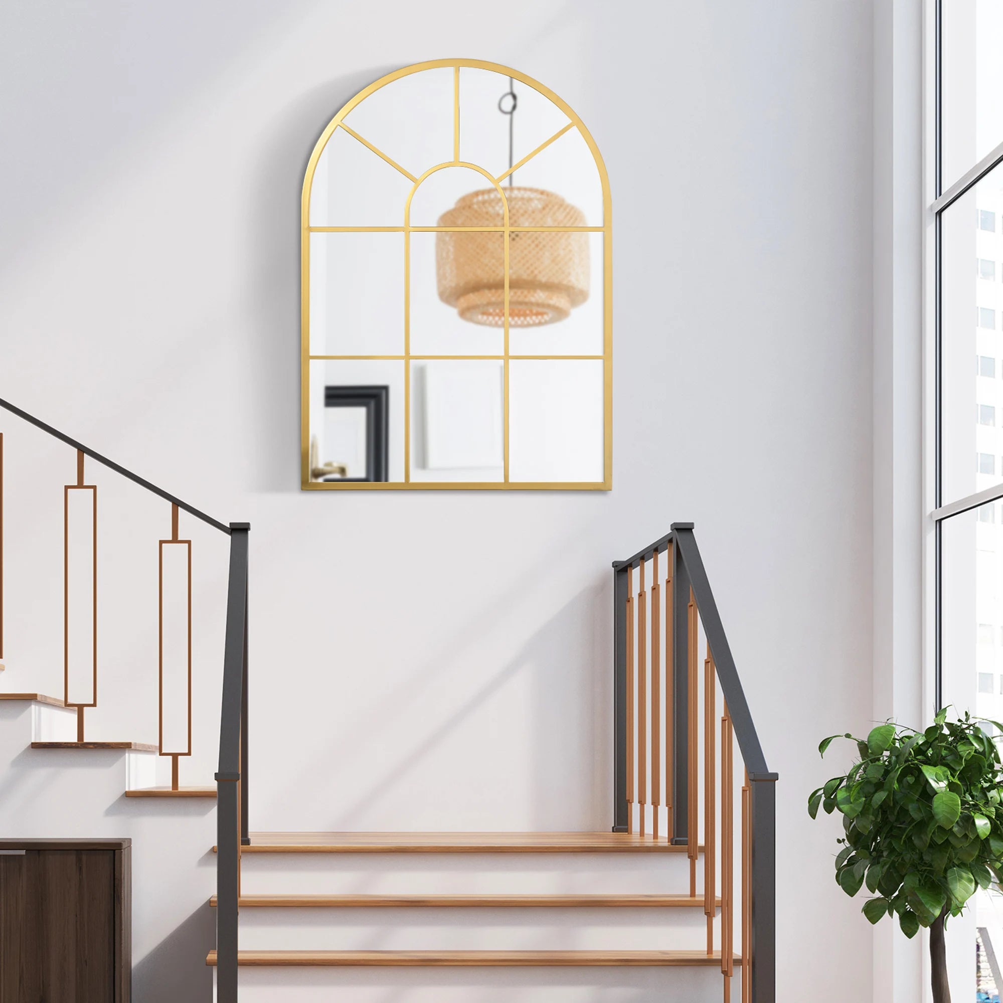 miroir décoratif mural en métal style moderne pour intérieur - vue 7 sur 7