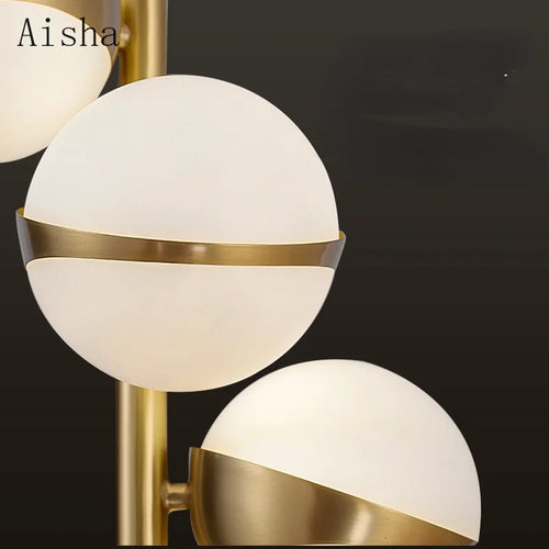 lustre nordique en cuivre design pour éclairage intérieur créatif - vue 3 sur 6