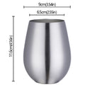 Verre inox 500ml revetement titane style moderne cuisine