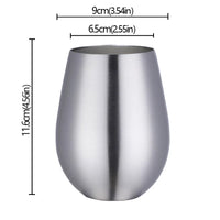 Verre inox 500ml revetement titane style moderne cuisine