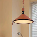 suspension LED en cuir artificiel luminaire décoratif