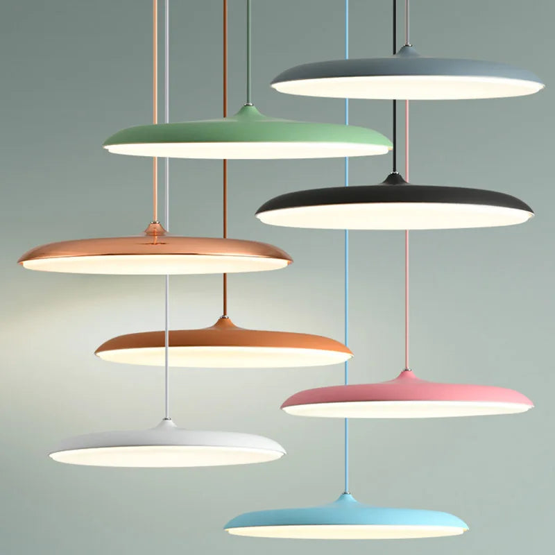 lampe led suspendue design nordique avec soucoupe volante - vue 3 sur 14
