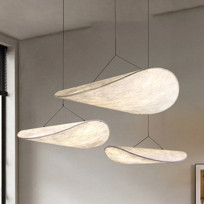 Lustre style soie LED salon salle à manger décoration de la maison chambre Loft - vue 3 sur 13