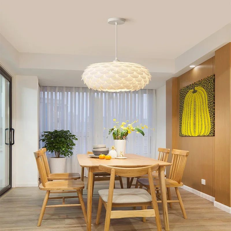lustre à led en forme de poisson nordique pour décoration intérieure - vue 3 sur 9