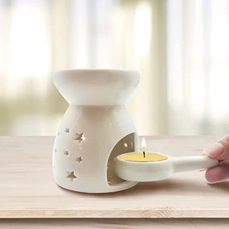 bougeoir en céramique pour bougie parfumée décoration intérieure élégante - vue 5 sur 9