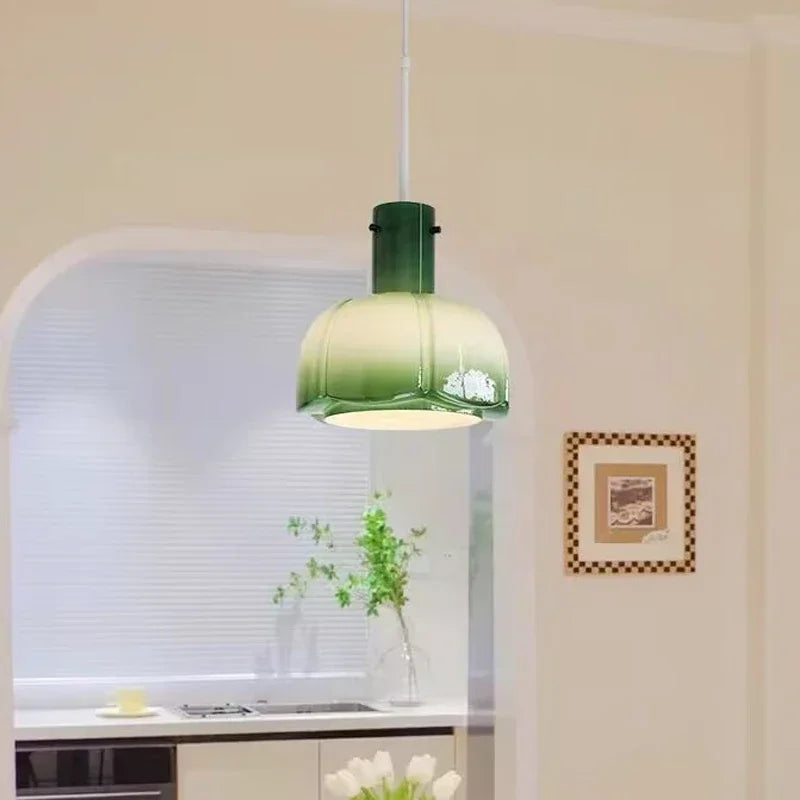 Suspension LED en verre au design nordique suspendu