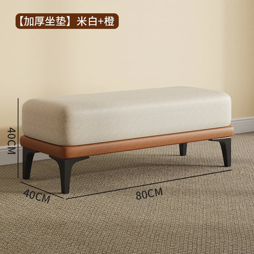 tabouret en velours moderne nordique pouf unique et peu encombrant - vue 19 sur 24