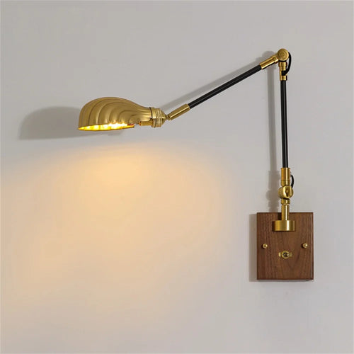 applique loft vintage ajustable en bois et cuivre luminaria - vue 7 sur 10