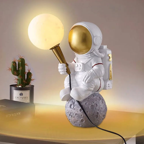 Lampe table Astronaute G9 3D Lune Veilleuse Enfant